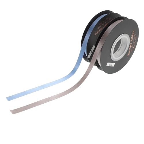 Tofficu 2Rollen Doppelseitiges Polyesterband für DIY Projekte Yards Edlem Nebelblau und Metallgrau zum Verpacken von Geschenken Basteln von Blumensträußen und Haarschmuck Tofficu 2Rollen Doppelseitiges Polyesterband für DIY Projekte Yards Edlem Nebelblau und Metallgrau zum Verpacken von Geschenken Basteln von Blumensträußen und Haarschmuck von Tofficu