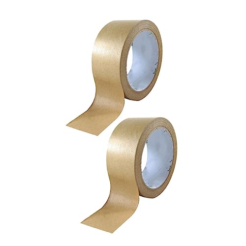 Tofficu 2Rollen Kraftpapier Klebeband Solid für DIY Bastelprojekte Geschenkverpackung und Dekoration Hochklebendes Wasserfestes Papierband für Kreative von Tofficu