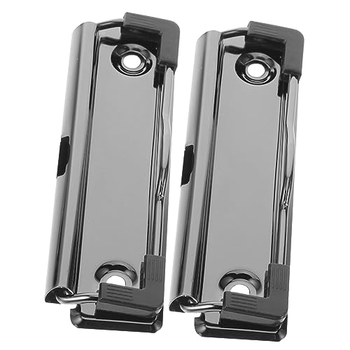 Tofficu 2Stücke Metall Klemmbrett Clips Montierbare Büro und Schul Hartfaserplatten Klammern für Dokumente Stabil und Einfach zu Verwenden für Lehrer und Büroprojekte von Tofficu