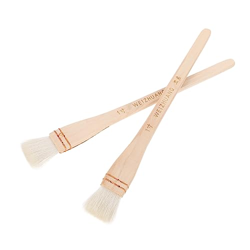 Tofficu 2Stücke Ölgemälde Bürsten Malerei Pinsel mit Holzgriff für Verschiedene Hobbys und DIY Projekte für Erwachsene und Professionelle Künstler von Tofficu