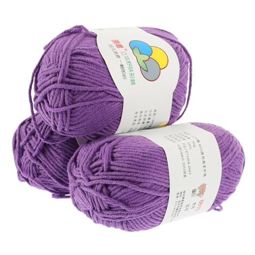 Tofficu 3 Rollen Baumwollgarn für Häkeln und Stricken pro Rolle Weiches und Langlebiges DIY Garn Bunten Farben für Kreative Projekte und Heimdekoration Tofficu 3 Rollen Baumwollgarn für Häkeln und Stricken pro Rolle Weiches und Langlebiges DIY Garn Bunten Farben für Kreative Projekte und Heimdekoration von Tofficu