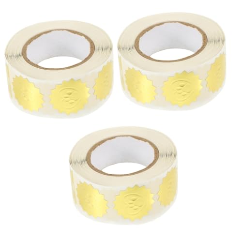 Tofficu 3 Rollen Runde Wasserdichte Aufkleber für Einladungen Dekorative Siegelaufkleber für Hochzeitseinladungen Versiegeln von Umschlägen mit Einzigartigem Design Tofficu 3 Rollen Runde Wasserdichte Aufkleber für Einladungen Dekorative Siegelaufkleber für Hochzeitseinladungen Versiegeln von Umschlägen mit Einzigartigem Design von Tofficu