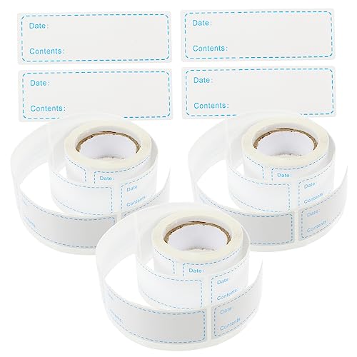 Tofficu 3 Rollen Selbstklebende Lebensmittel Etiketten Abnehmbare Aufkleber für Lebensmittelkennzeichnung im Gefrierschrank Wiederverwendbar und Beschreibbar für Küchenorganisation und Tofficu 3 Rollen Selbstklebende Lebensmittel Etiketten Abnehmbare Aufkleber für Lebensmittelkennzeichnung im Gefrierschrank Wiederverwendbar und Beschreibbar für Küchenorganisation und von Tofficu