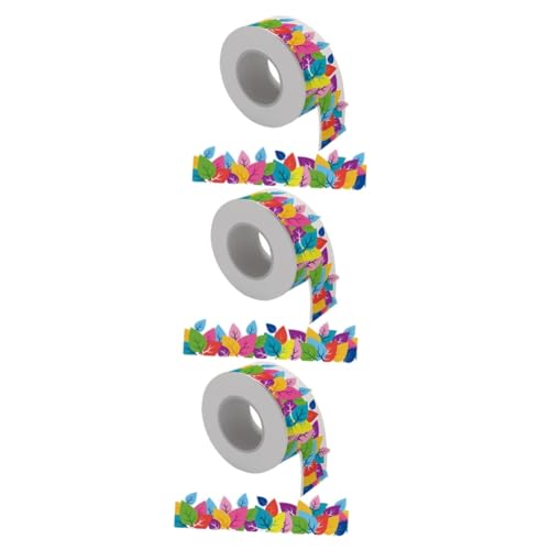 Tofficu 3 Rollen dekorative Aufkleber für Tafeln bürodeko büro dekoration schwarzes Brett Filz Pinnwand aufkleber Festival-Accessoires auswechselbares Randpapier PVC selbstklebend Tofficu 3 Rollen dekorative Aufkleber für Tafeln bürodeko büro dekoration schwarzes Brett Filz Pinnwand aufkleber Festival-Accessoires auswechselbares Randpapier PVC selbstklebend von Tofficu