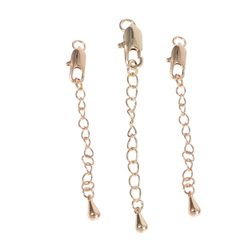 Tofficu 3 STÜCKE Teiliges Kettenverlängerung mit Rechteckigem Karabiner für Schmuckherstellung Langlebige Verlängerungsketten für Halsketten und Armbänder Goldfarben Tofficu 3 STÜCKE Teiliges Kettenverlängerung mit Rechteckigem Karabiner für Schmuckherstellung Langlebige Verlängerungsketten für Halsketten und Armbänder Goldfarben von Tofficu