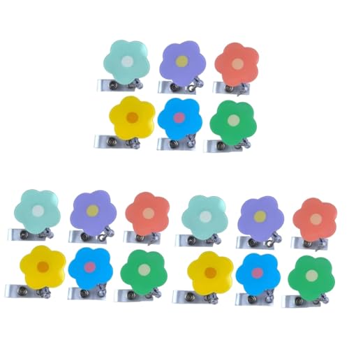 Tofficu 3 Sätze Ausweiskartenhalter Niedlicher Ausweishalter Clips Revers-ausweishalter Inhaber Zugang Karteikarten Süße Abzeichenrollen Karten Zubehör Acryl 6 Stücke * 3 von Tofficu