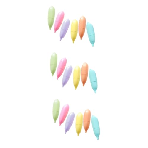 Tofficu 3 Sätze Bananenförmige Textmarker Wasserbasierte Auswaschbare Filzstifte Leuchtenden Farben Für Diy Scrapbooking Schule Und Kreative Projekte 6 Stücke * 3 von Tofficu