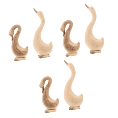 Tofficu 3 Sätze Diy Holz Gans Unfertige Holzfiguren Für Bastelprojekte Tischdekoration Und Geschenkideen Für Erwachsene 2 Stück * 3 von Tofficu