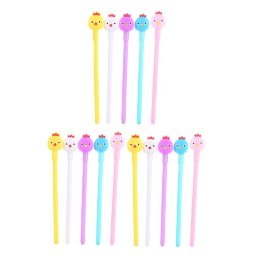 Tofficu 3 Sätze Gel Stift Neuheit Kugelschreiber Tierischer Gelstift Neuheit Schreibwaren Stift Gelstifte Gelpen Black Pens Gel -tintenstifte Neutraler Stift Silikonpflaster 15 Stück * 3 von Tofficu