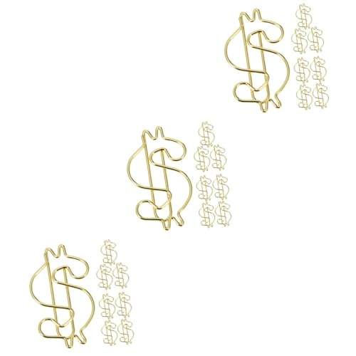 Tofficu 3 Sätze Goldene Büroklammern Stilvolle Und Vielseitige Büroklammern Für Dokumente Notizen Und Hochwertige Legierung Für Büro Und Schule 10 Stück * 3 Tofficu 3 Sätze Goldene Büroklammern Stilvolle Und Vielseitige Büroklammern Für Dokumente Notizen Und Hochwertige Legierung Für Büro Und Schule 10 Stück * 3 von Tofficu