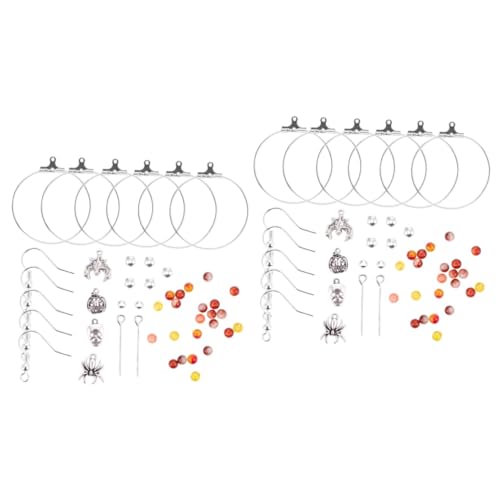 Tofficu 3 Sätze Halloween Ohrringe Schmuckset Reize Bausätze Zubehör Perlen Ohrringdekor Für Mädchen Halloween- Mode-halloween-anhänger Anhänger Aus Halloween-legierung Eisen von Tofficu