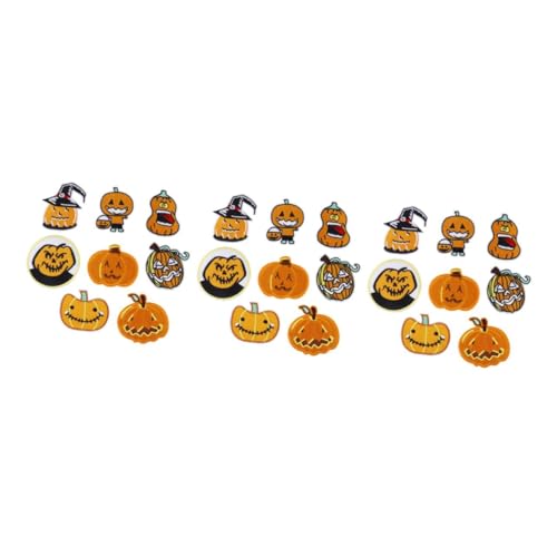 Tofficu 3 Sätze Halloween-kürbis-patch-aufkleber Kleidung Nähen Patch Kürbisflecken Halloween Mitgebsel Halloween Oblaten Kleidungsstück Patches Gestickter Aufnäher Mit Kürbis 8 Stücke * 3 von Tofficu