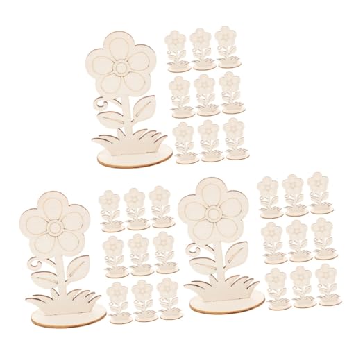 Tofficu 3 Sätze Handgefertigte Blumenornamente Farbige Holzblumen Blumenmuster Zum Ausmalen Ausschnitte Blumen- Leer Holzblumen Zum Basteln Malen Sie Ihr Eigenes Kunsthandwerk 10 Stück * 3 von Tofficu