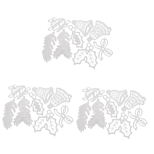 Tofficu 3 Sätze Handschneidemesserform Karte Glockenstanzen Blätter Schablone Herstellung Schneidwerkzeug Prägemappen Gestanzt Party-stanzformen Silver Stahl Mit Hohem Kohlenstoffgehalt von Tofficu