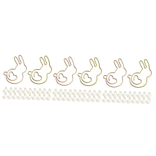 Tofficu 3 Sätze Kaninchen-büroklammer Papierklammer Klein Dekoration Mit Lustige Süße Büroklammern Mini-büroklammer Karikatur Papierclips Befestigungsclips Für Dokumente Stahl 30 Stück * 3 von Tofficu