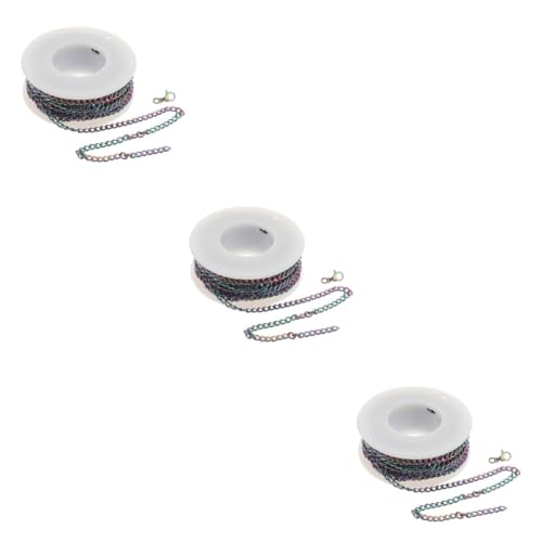 Tofficu 3 Sätze Kette für Schmuckherstellung Diy Kette mit Karabinerhaken für Armbänder und Robust und Einfach zu Verarbeiten Lösung für Handarbeiten von Tofficu