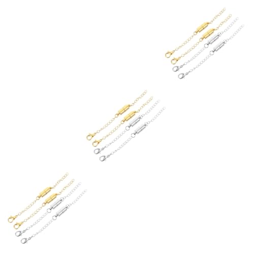 Tofficu 3 Sätze Magnetische Verlängerungskette Für Schmuckverschlüsse Mit Verlängerungsketten Für Diy Schmuckherstellung Für Armbänder Und Einfach Zu Befestigen 4 Stück * 3 Tofficu 3 Sätze Magnetische Verlängerungskette Für Schmuckverschlüsse Mit Verlängerungsketten Für Diy Schmuckherstellung Für Armbänder Und Einfach Zu Befestigen 4 Stück * 3 von Tofficu