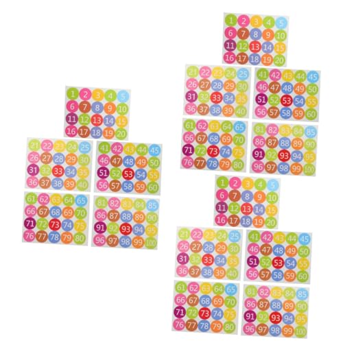 Tofficu 3 Sätze Nummernaufkleber Aufkleber Etiketten Etikettenaufkleber Etiketten Für Aufbewahrungsboxen Groß Bücherregal Selbstklebende Zahlen Zahlenbezeichnungen Papier 100 Stück * 3 von Tofficu