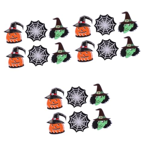 Tofficu 3 Sätze Patch Halloween-spinnennetz Spookische Dekorationen Party Gruselig Mini-halloween Flecken Nähen Halloween -dekorationen Bestickt Kleiderflicken Abzeichen Stoff 6 Stück * 3 von Tofficu