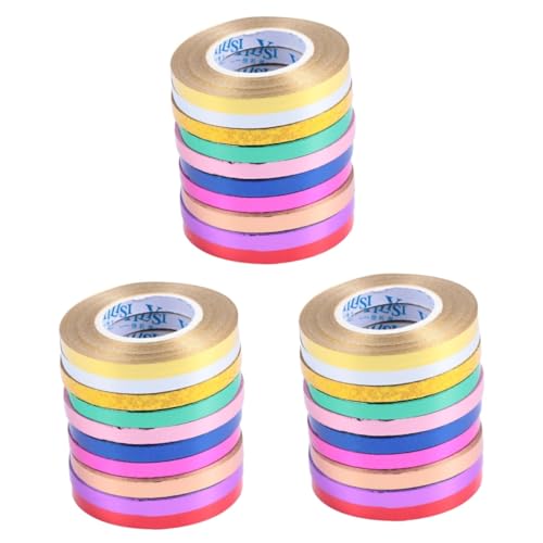 Tofficu 3 Sätze Schleife Weihnachts-curling-band Wickelband Junggesellenabschied Dekoration Weihnachtsdeko Seidenband Blumenverpackungsverzierung Verpackungszubehör Plastik 20 Stück * 3 von Tofficu