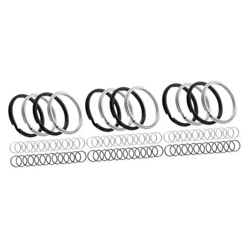 Tofficu 3 Sätze Schlüsselbund Runde Ringe Schlüsselanhänger Schwere Ausführung Hoch Dünn Sicherheitsschloss Keyring Schlüsselbefugnis Runde Schlüsselanhänger Rostfreier Stahl 28 Stücke * 3 von Tofficu