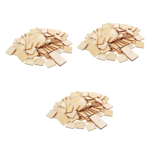 Tofficu 3 Sätze Unbehandelte Holzplatten Für Diy Projekte Quadratische Holzscheiben Naturholz Bastelmaterialien Für Malerei Hochzeitsdeko Und Kunstprojekte 100 Stück * 3 von Tofficu