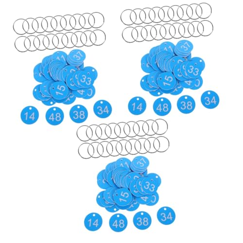 Tofficu 3 Sätze Ventiletikett Nummerierte Tags für Ventil Schlüssel nummeriertes Etikett wichtige Identifikations -Tags nummerierte Etiketten nummeriertes Reparaturetikett Abs Himmelblau von Tofficu