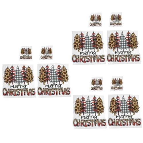 Tofficu 3 Sätze Wärmeübertragungs T Shirt Mit Leopardenmuster Und Weihnachtsbaum Kleidung Gepäck Kissenbezug Hochauflösendes Wärmeübertragungs Gonks Kit Aufkleber Patches 4 Stück * 3 von Tofficu