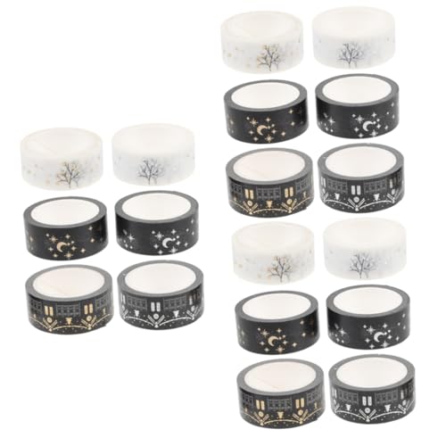 Tofficu 3 Sätze Washi-tape Klebeband Nachfüllt Goldfolie Nachfüllung Washi Tape Breit The Washi Tape Aufkleber Selbstklebende Abziehbilder Hausmusterbänder Japanisches Papier 6 Rollen * 3 von Tofficu