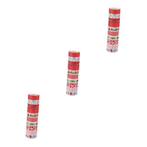 Tofficu 3 Sätze Weihnachts-washi-tape Dekorationen Weihnachtsaufkleber Zum Basteln Maskierung Weihnachtsdeko Dekoratives Washi Tape Washi -klebeband Papier 10 Rollen * 3 von Tofficu