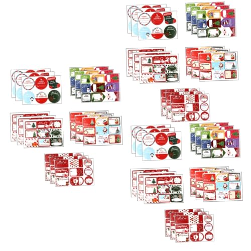 Tofficu 3 Sätze Weihnachtsaufkleber Weihnachtsbeutel Aufkleber Klein Etiketten Stichworte Aufkleber Mit Wachssiegel Klebstoff Aufkleber Für Weihnachtsmarken Du Kupferplatte 15 Stück * 3 von Tofficu
