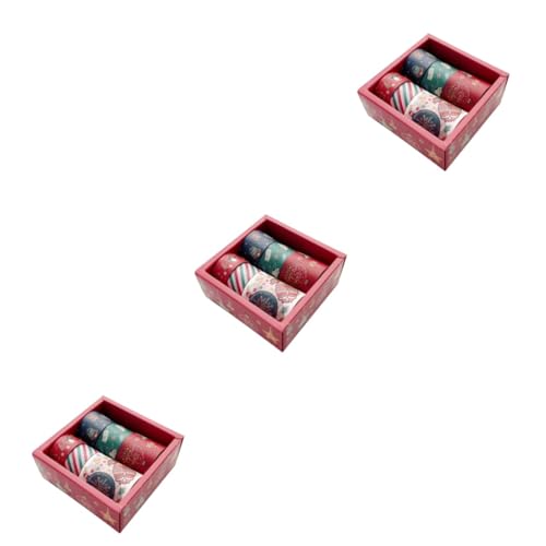 Tofficu 3 Sätze Weihnachtsband Bänder Für Klebeband Zur Herstellung Von Weihnachtskarten Bastelband Weihnachten Dekoration Dekorativ Weihnachtsgeschenkpapier Japanisches Papier 6 Stück * 3 von Tofficu