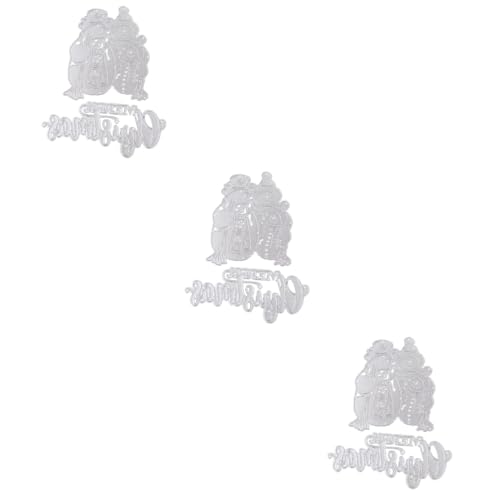 Tofficu 3 Sätze Weihnachtssterben Dekorationen Schmücken Papa Schablone Gestanzt Prägung Schnitte Weihnachtsschneemann Stanzformen Wörter Party Element Kohlenstoffstahl Silver 2 Stück * 3 von Tofficu