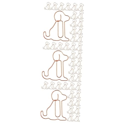 Tofficu 3 Sätze Welpenstift Büroklammer Für Die Schule Markierungsclip Für Die Schule Hundemarkierungsclip Befestigungsmarkierungsclip Büroklammer Für Welpen Metall Rose Gold 50 Stück * 3 von Tofficu
