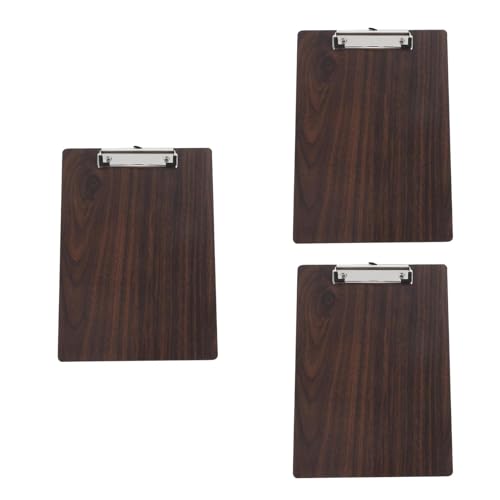 Tofficu 3 Stück A3-Klemmbretter – Holz Mit Clip Walnuss-Maserung 22 5 X 31 5 Cm (Hx-4004 Vertikales A4-Format) Für Künstler Studenten Und Den Einsatz Im Büro von Tofficu