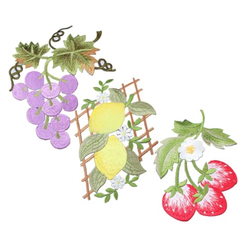 Tofficu 3 Stück Bestickte Obst Applikationen zum Aufnähen Bunte Diy Stoffpatches für Kleidung Vielseitige Reparatur und Dekorationsflicken Geeignet für Verschiedene Textilien Einfache Tofficu 3 Stück Bestickte Obst Applikationen zum Aufnähen Bunte Diy Stoffpatches für Kleidung Vielseitige Reparatur und Dekorationsflicken Geeignet für Verschiedene Textilien Einfache von Tofficu