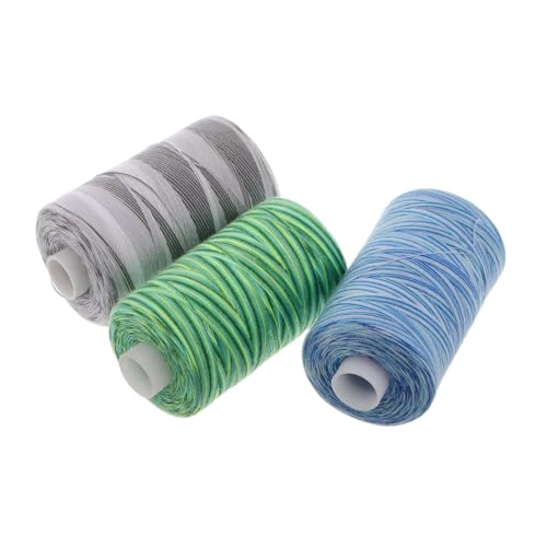 Tofficu 3 Stück Buntes Ledernähfaden Nähenfaden Nähgarn Quiltfaden Stickfaden Nähset Spulen Nähgarn Faden Zum Nähen Stickgarn Zum Nähen Faden Für Nähmaschine Garnrollen Polyester von Tofficu
