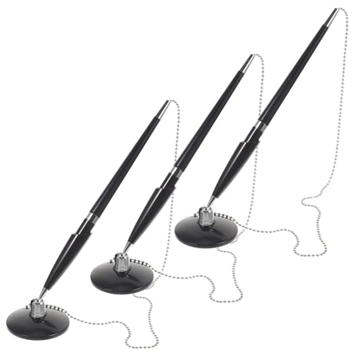 Tofficu 3 Stück Drehbarer Business Kugelschreiber mit Kette Tischständer Signaturstift für Büro Empfang und Hotel Glattes Schreiben Design Feststehend und Praktisch Tofficu 3 Stück Drehbarer Business Kugelschreiber mit Kette Tischständer Signaturstift für Büro Empfang und Hotel Glattes Schreiben Design Feststehend und Praktisch von Tofficu
