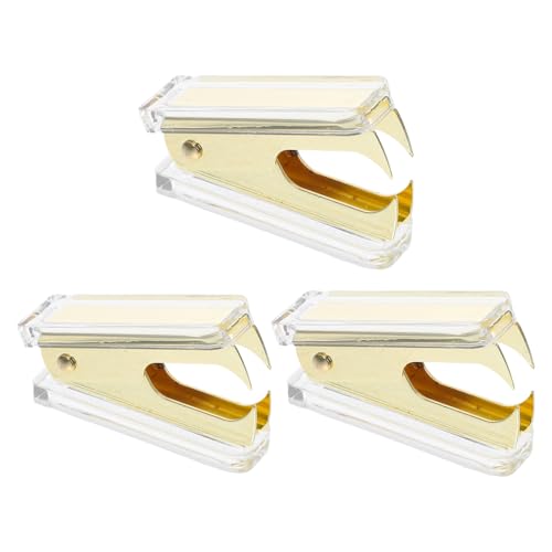 Tofficu 3 Stück Ergonomische Heftklammerentferner aus Klarem Acryl mit Goldfarbenen Akzenten Robuster Leichter Klammerabzieher für Büro Schule und Zuhause Effiziente Einfache Handhabung Tofficu 3 Stück Ergonomische Heftklammerentferner aus Klarem Acryl mit Goldfarbenen Akzenten Robuster Leichter Klammerabzieher für Büro Schule und Zuhause Effiziente Einfache Handhabung von Tofficu