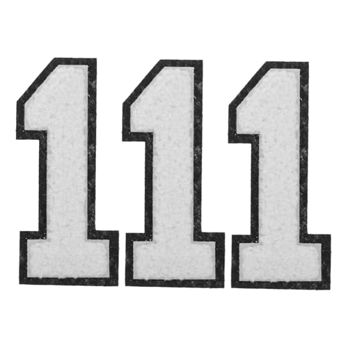 Tofficu 3 Stück Große Weiße Polyester Bügel Patches mit Gesticktem Handtuch Stich für DIY Bekleidung Hüte und Rucksäcke Nummer Tofficu 3 Stück Große Weiße Polyester Bügel Patches mit Gesticktem Handtuch Stich für DIY Bekleidung Hüte und Rucksäcke Nummer von Tofficu