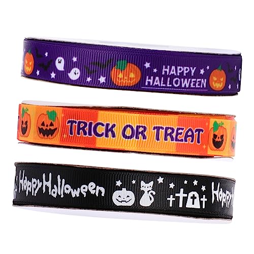 Tofficu 3 Stück Halloween-band Halloween -dekorationen Schild Drinnen Pumpe Gruselig Party Halloween Halloween Ribbon Schleife Dekorativ Stoff Geschenkband Verpackungsband Polyester Tofficu 3 Stück Halloween-band Halloween -dekorationen Schild Drinnen Pumpe Gruselig Party Halloween Halloween Ribbon Schleife Dekorativ Stoff Geschenkband Verpackungsband Polyester von Tofficu