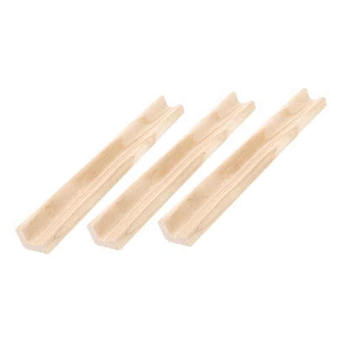 Tofficu 3 Stück Holz Domino Racks Teiliges Stabiler Holzhalter für Dominosteine DIY Buchstabenständer für Kreative Spiele und Dekorationen von Tofficu