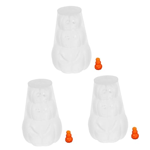 Tofficu 3 Stück Kürbiskerzenform halloween basteln silikonform halloween kerzengießformen Halloween-Kürbis-Dekoration Kürbisschaum Kürbis-Gesichtsform Halloween-Silikonform Kieselgel von Tofficu