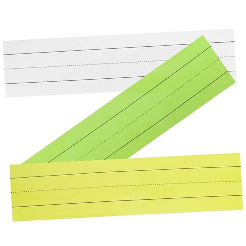 Tofficu 3 Stück Magnetische Dry Erase Notizzettel Wiederbeschreibbar Magnetisch für Kühlschrank Whiteboard Büro Memo Streifen Praktische Haftnotizen in Weiß Gelb Grün von Tofficu