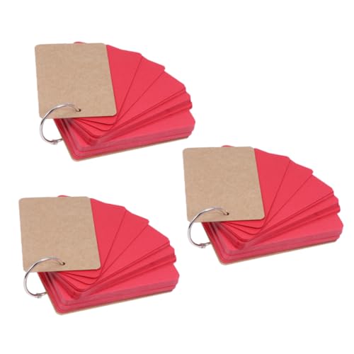 Tofficu 3 Stück Notizblöcke mit Metallring Kompakte Leere Notizkarten Tragbare Karteikarten für Schule Büro und Zuhause Praktische Memo Pads in Rot Vielseitig als Lesezeichen Nutzbar Tofficu 3 Stück Notizblöcke mit Metallring Kompakte Leere Notizkarten Tragbare Karteikarten für Schule Büro und Zuhause Praktische Memo Pads in Rot Vielseitig als Lesezeichen Nutzbar von Tofficu