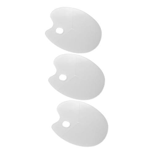 Tofficu 3 Stück Ovaler Kunststoff Leichter Pigmenthalter für Öl Acrylfarben Mischpalette für DIY Malerei Geeignet für Künstler Bastler und Schüler von Tofficu