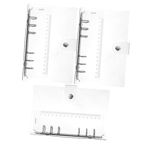 Tofficu 3 Stück PVC Notizbuch Hülle Teiliges Transparentes Langlebiges Organizer Cover mit Rutschfester Oberfläche Robust und Formstabil Geeignet für Notizbücher Praktische Dokumentenmappe von Tofficu