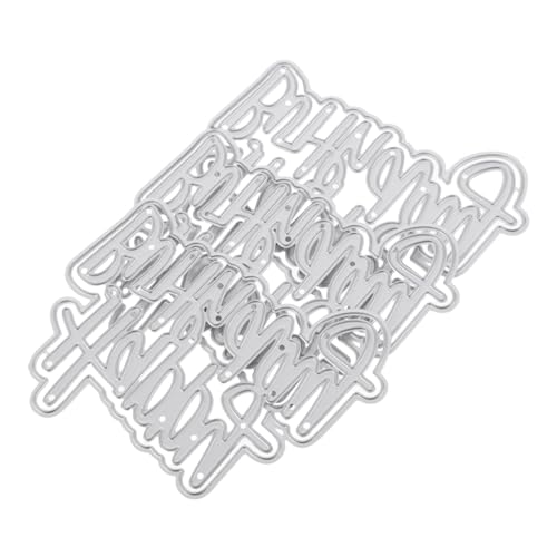 Tofficu 3 Stück Präzise Carbon-stahl Stanzformen Happy Birthday DIY Stanzschablonen für Kartenherstellung Scrapbooking und Metallprägung Langlebige Stanzwerkzeuge für Papierbasteln und von Tofficu