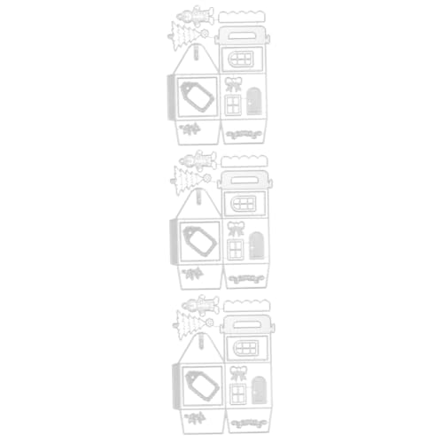 Tofficu 3 Stück Schneidwerkzeug weihnachtsdekoration Scherenwerkzeug Schneiden Ornament Stempel DIY Stanzform einfaches Design Stanzformen Stahl mit hohem Kohlenstoffgehalt Silver von Tofficu