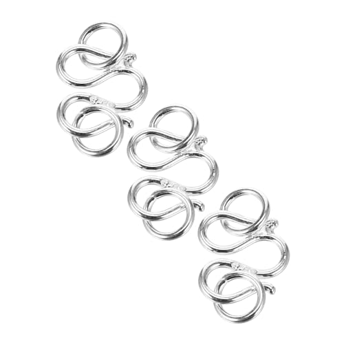 Tofficu 3 Stück Silberverbindungsklemme Schmuckverschluss für Armbänder Einfach zu Bedienen für Diy Handwerk mit Feiner Verarbeitung und Glatter Oberfläche von Tofficu